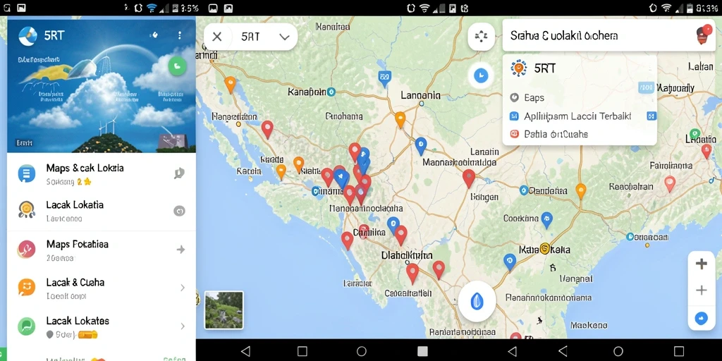 Antarmuka 5RT yang menampilkan peta lokasi secara real-time.