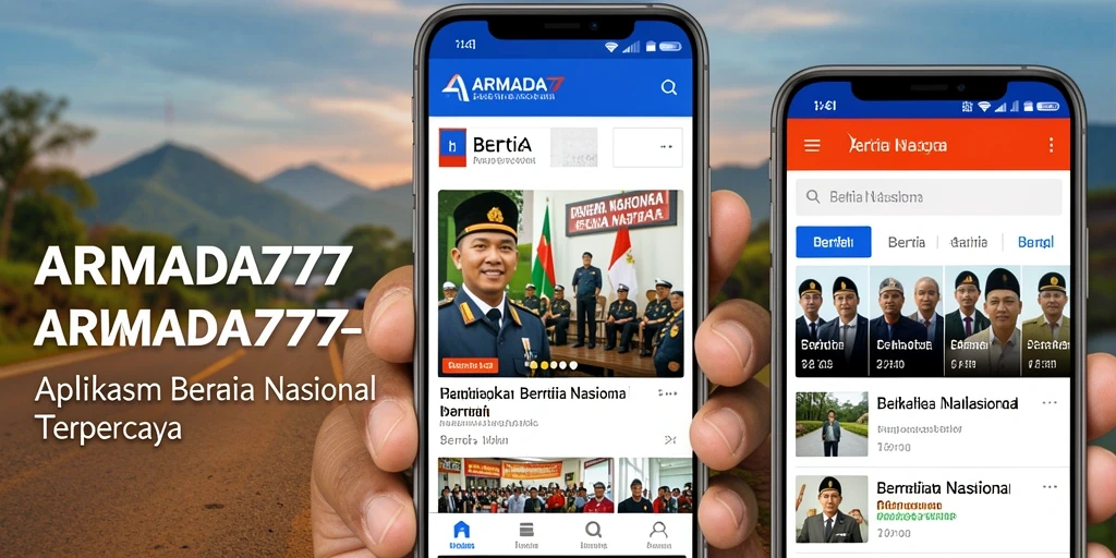 Tampilan antarmuka aplikasi Berita Nasional ARMADA777 yang menarik dan fungsional.
