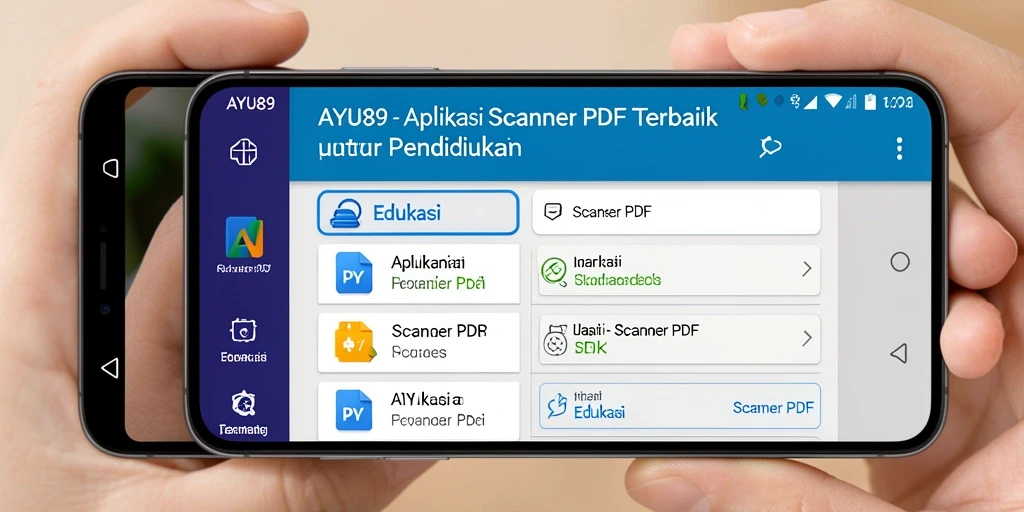Antarmuka AYU89 yang intuitif untuk fungsi Scanner PDF yang efisien.