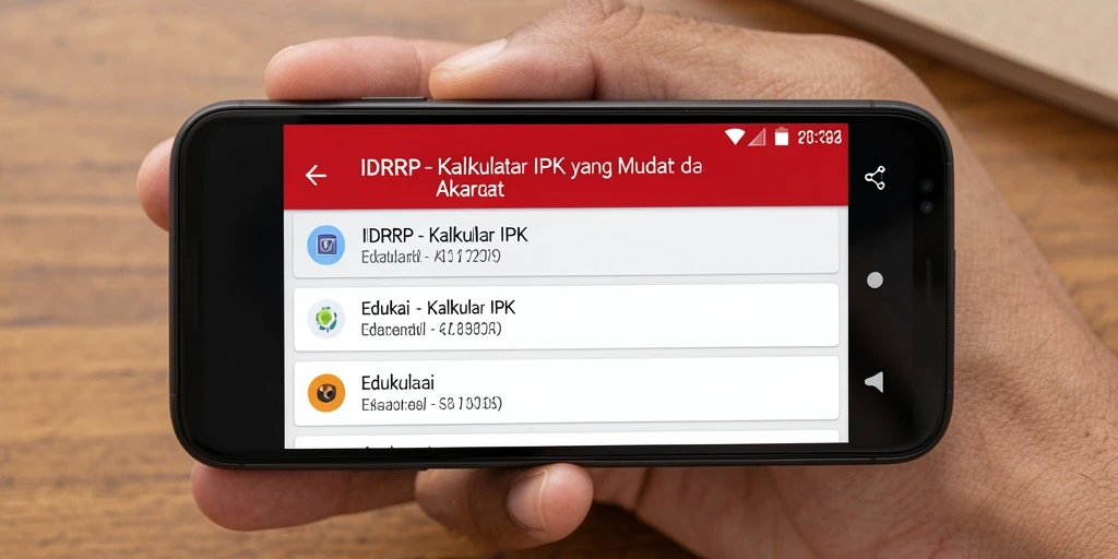 Tampilan antarmuka aplikasi Kalkulator IPK IDRRP yang sederhana dan efektif.